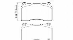 Колодки тормозные DC1001V15 DC brakes Street STR.S, перед MMC LANCER EVO V-X; SUBARU WRX STI