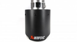 Насадка на глушитель, дизайн AKRAPOVIC EVO карбон, D посадочный 57 мм / D наруж 114 мм AC157114EV