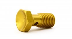 Болт (штуцер) для banjo M10x1.25 L=20mm алюминий ЗОЛОТО, Goodridge 992-03-32DGD