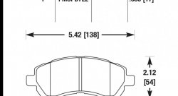 Колодки тормозные HB424F.665 HAWK HPS