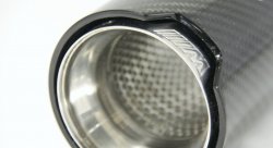 Насадка на глушитель, дизайн M Performance, карбон, D посадочный 62 мм / D наруж 90 мм крепеж винтом