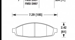 Колодки тормозные HB433F.654 HAWK HPS