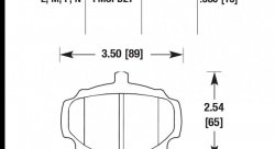 Колодки тормозные HB132E.580 HAWK Blue 9012 MGB 15 mm