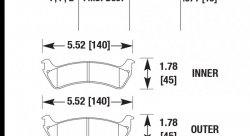 Колодки тормозные HB287P.571 HAWK SuperDuty; 15mm