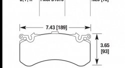 Колодки тормозные HB780R.625 HAWK Street Race; перед AUDI A6, S6, A7 4G; A8 S8 4H; PR 1LU, 1LX, 1LN