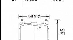 Колодки тормозные HB765R.664 HAWK Street Race; перед BMW M4 F82, F32; M3 F80 F30; F20 F22 F87 M-Perf