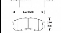 Колодки тормозные HB213E.626 HAWK Blue 9012 Mitsubishi 16 mm