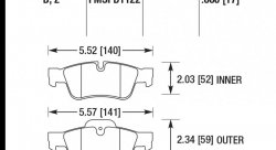 Колодки тормозные HB744B.660 HAWK Street 5.0 зад MB M W164; R W251; G W463; GL X164;