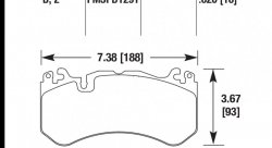 Колодки тормозные HB731Z.620 HAWK PC; MB ML 63AMG, GL 63 AMG W166; AUDI RS6 MK3 4F; RS7 4GA,