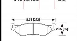 Колодки тормозные HB547W.798 HAWK DTC-30 Ford Truck 20 mm
