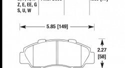 Колодки тормозные HB143U.680 HAWK DTC-70 Honda 17 mm