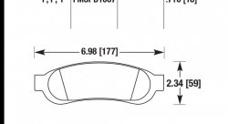 Колодки тормозные HB556P.710 HAWK SuperDuty задние Ford F-250 / F-350
