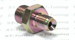 Адаптер П 1/4x19 обратный конус - П M10х1 обратный конус, сталь Goodridge 742-04-31P