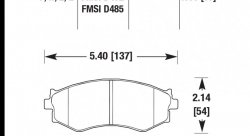 Колодки тормозные HB235F.665 HAWK HPS передние HYUNDAI / NISSAN