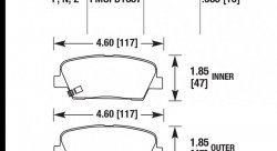 Колодки тормозные HB637Z.583 HAWK PC; 15mm