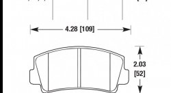 Колодки тормозные HB150EE.555 HAWK Blue 42; Mazda   14mm