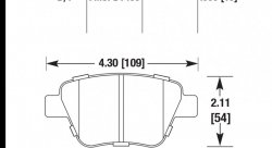 Колодки тормозные HB695F.609 HAWK HPS задн. AUDI A3 8P; VW Golf 6; Skoda Octavia; Seat Leon