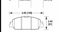 Колодки тормозные HB770B.624 HAWK HPS 5.0; 16mm