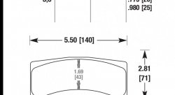 Колодки тормозные HB369S.775 HAWK HT-10 Wilwood 20 mm