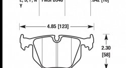 Колодки тормозные HB362N.642 HAWK HP+ задние BMW  (E31) / M3 3.2 i E40