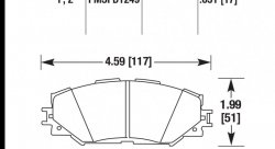 Колодки тормозные HB628F.651 HAWK HPS