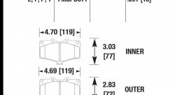 Колодки тормозные HB311P.591 HAWK SuperDuty; 15mm