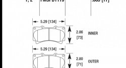 Колодки тормозные HB526Z.665 HAWK PC передние  Hummer H3