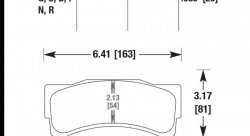 Колодки тормозные HB349G1.18 HAWK DTC-60; Acura/Honda (Rear) 30mm