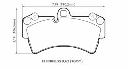 Колодки тормозные DC1014V16 DC brakes STR.S, перед PORSCHE Cayenne (955) / Audi Q7 / VW Touareg