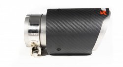 Насадка на глушитель, дизайн AKRAPOVIC EVO карбон, D посадочный 63 мм / D наруж 90 мм AC16390EV