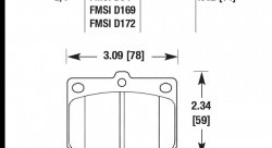 Колодки тормозные HB156E.562 HAWK Blue 9012 Mazda 14 mm