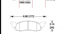 Колодки тормозные HB308P.689 HAWK SuperDuty; 18mm