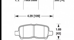 Колодки тормозные HB450F.555 HAWK HPS