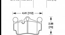 Колодки тормозные HB502F.606 HAWK HPS задние PORSCHE Cayenne (955) / Audi Q7 / VW Touareg
