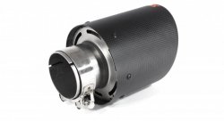 Насадка на глушитель, дизайн AKRAPOVIC карбон, D посадочный 63 мм / D наруж 114 мм AC163114