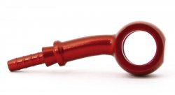 Фитинг banjo d10 mm, 20°, вбок D-03 алюминий КРАСНЫЙ, под опрессовку S5097-03DRD, Goodridge
