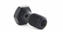 Болт (штуцер) для banjo M10x1.25 L=20mm алюминий ЧЕРНЫЙ, Goodridge 992-03-32DBK
