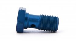 Болт (штуцер) для banjo M10x1 L=20mm алюминий СИНИЙ, Goodridge 992-03-31DBU