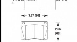 Колодки тормозные HB244EE.624 HAWK Blue 42; Lotus 16mm