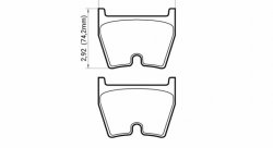 Колодки тормозные DC1029M15 DC brakes Race Track, AUDI RS4, RS6, Brembo G (комплект 8 шт) / JBT FB8P