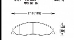 Колодки тормозные HB439Z.555 HAWK PC передние CADILLAC / PONTIAC