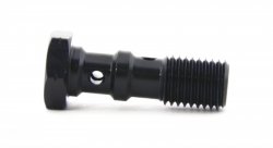 Болт (штуцер) двойной для banjo M10x1.25 L=30 mm алюминий ЧЕРНЫЙ, Goodridge 993-03-32DBK