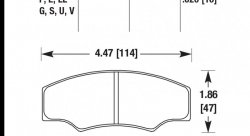 Колодки тормозные HB107G.620 HAWK DTC-60 ALCON H type; AP RACING; HPB тип 5; PROMA 4 порш