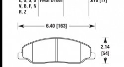 Колодки тормозные HB484F.670 HAWK HPS перед Mustang 2008->