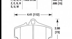 Колодки тормозные HB290R.583 HAWK Street Race; 15mm
