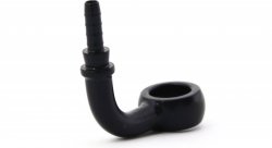 Фитинг banjo d10 mm, 90° D-03 алюминий ЧЕРНЫЙ, под опрессовку S5099-03DBK, Goodridge