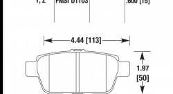 Колодки тормозные HB679Z.600 HAWK Perf. Ceramic  задн  Honda Ridgeline ; Acura TL 2009-2013