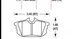 Колодки тормозные HB516Z.626 HAWK PC; 16mm