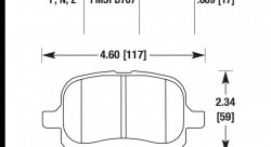 Колодки тормозные HB320N.669 HAWK HP Plus; 17mm