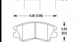 Колодки тормозные HB404Y.642 HAWK LTS; 17mm
